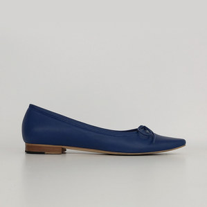 pointed-toe flat shoes (blue)