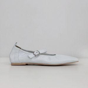 mary jane flat shoes (leather white)