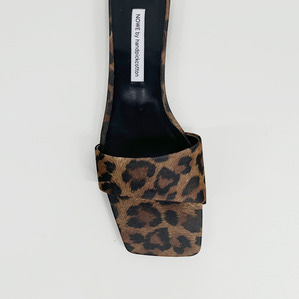 open toe flat (leopard)