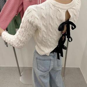 backless knit top (2color)